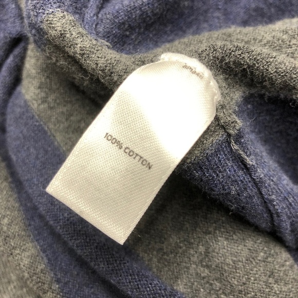 Rubbish Women Blue Gray Cardigan‎ Stripped Large 100% Cotton - Picture 15 of 16